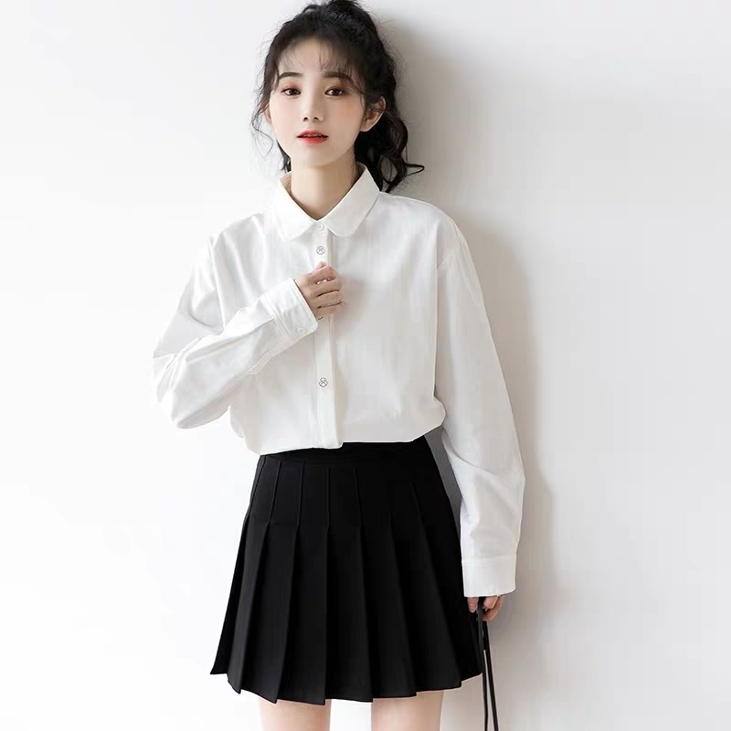 Women's Long Sleeve Shirt (Color: White) (Size: XL) (Contact customer service to confirm the shipping size after placing the order)