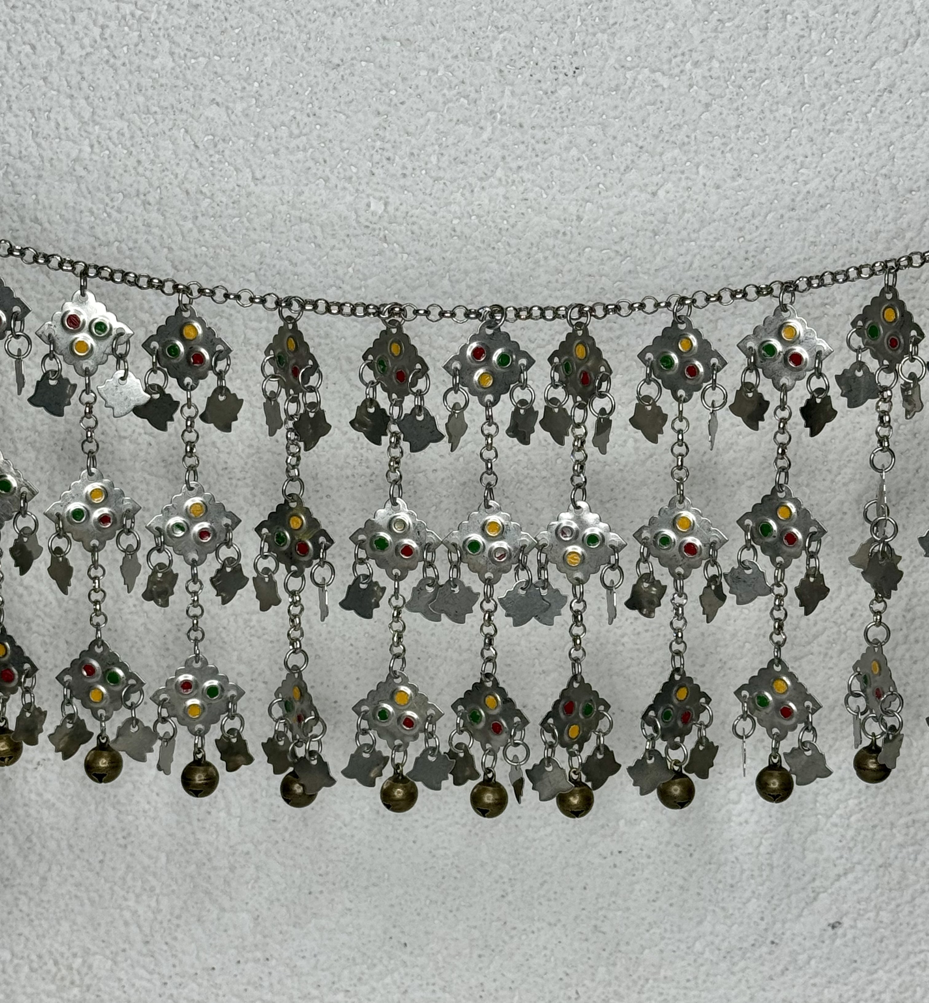 H8-紅黃綠三層鈴鐺鏈條126cm