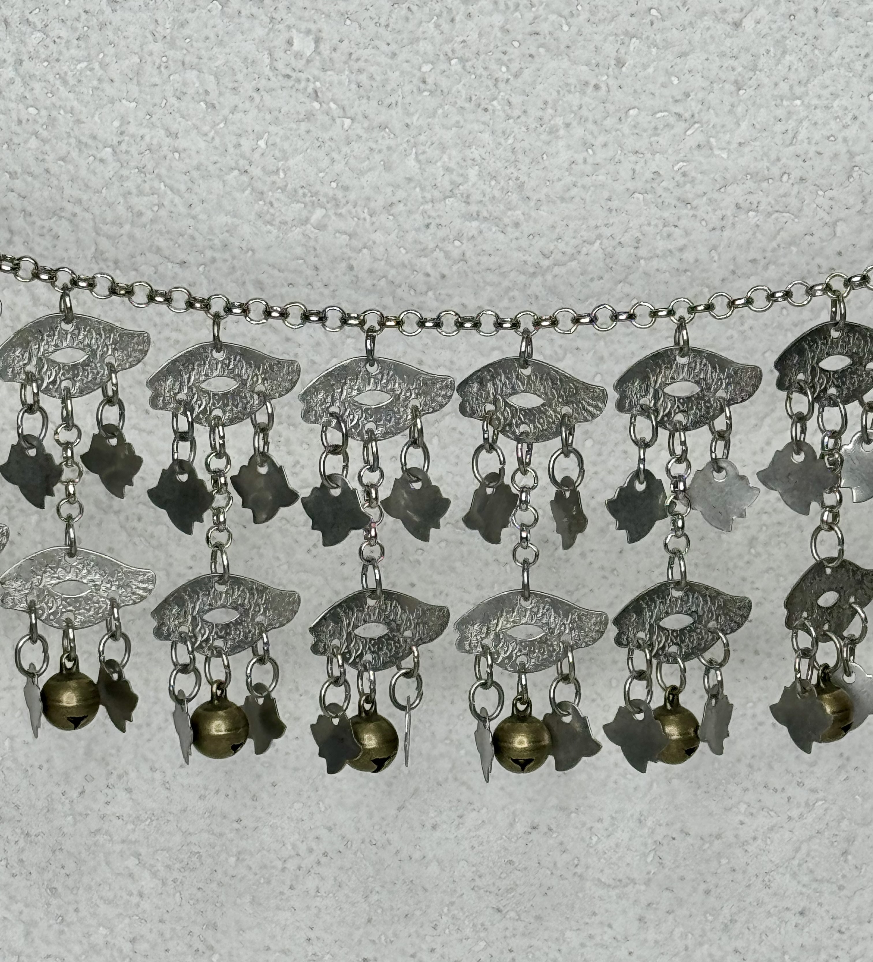 H9-魚形雙層鈴鐺鏈條123cm