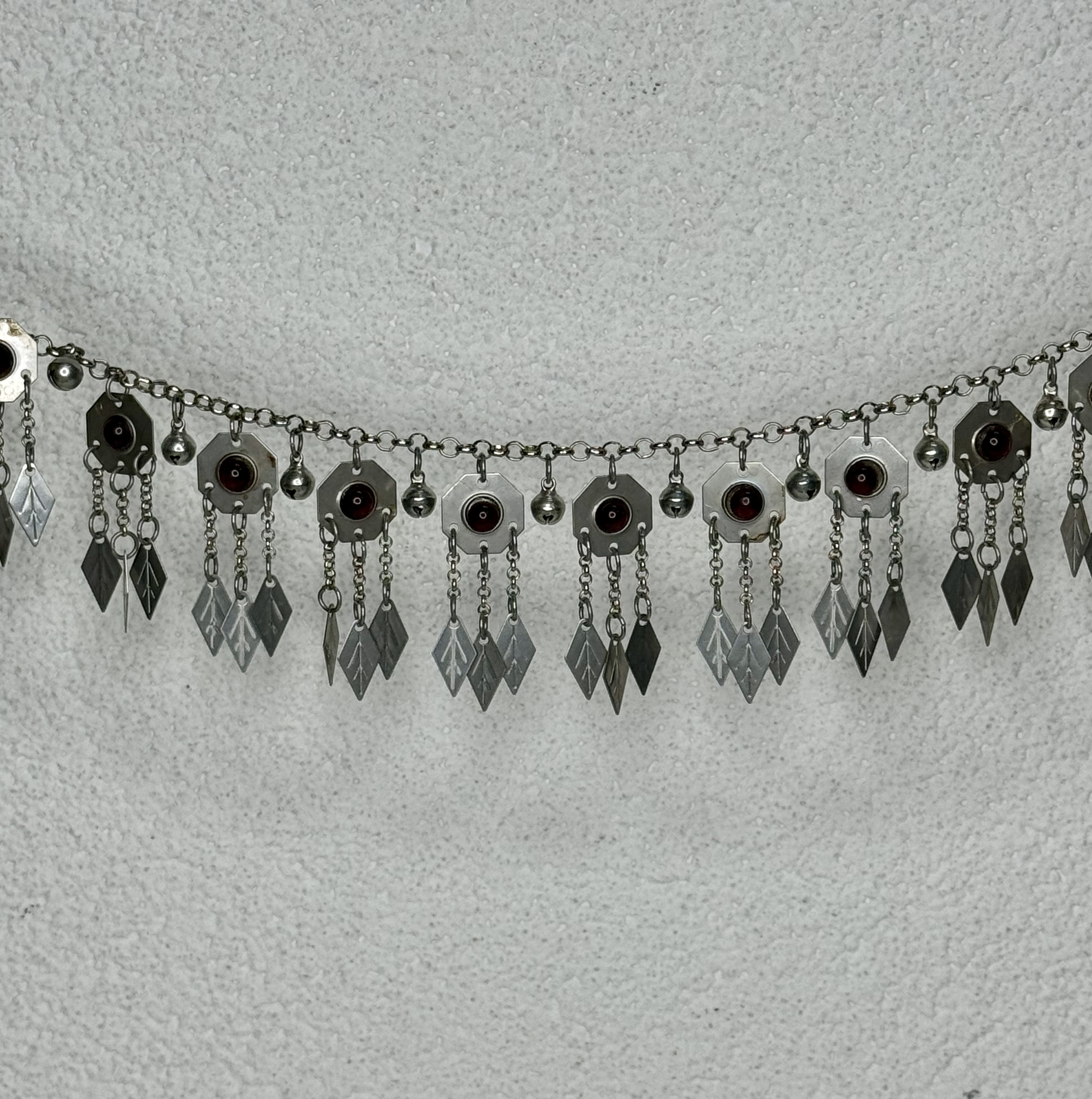 R20-(短)八角瑪瑙菱形葉單層鈴鐺鏈條76cm