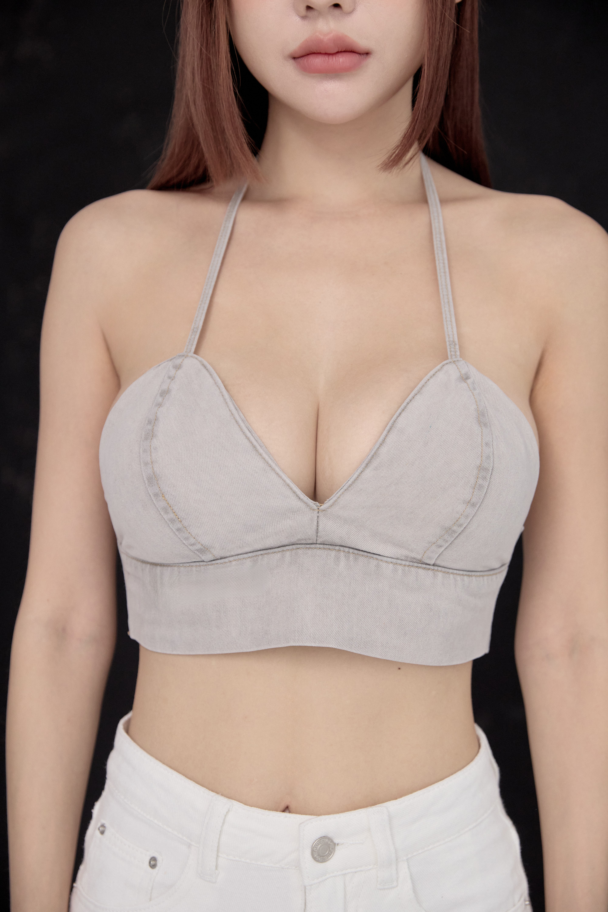牛仔bra top