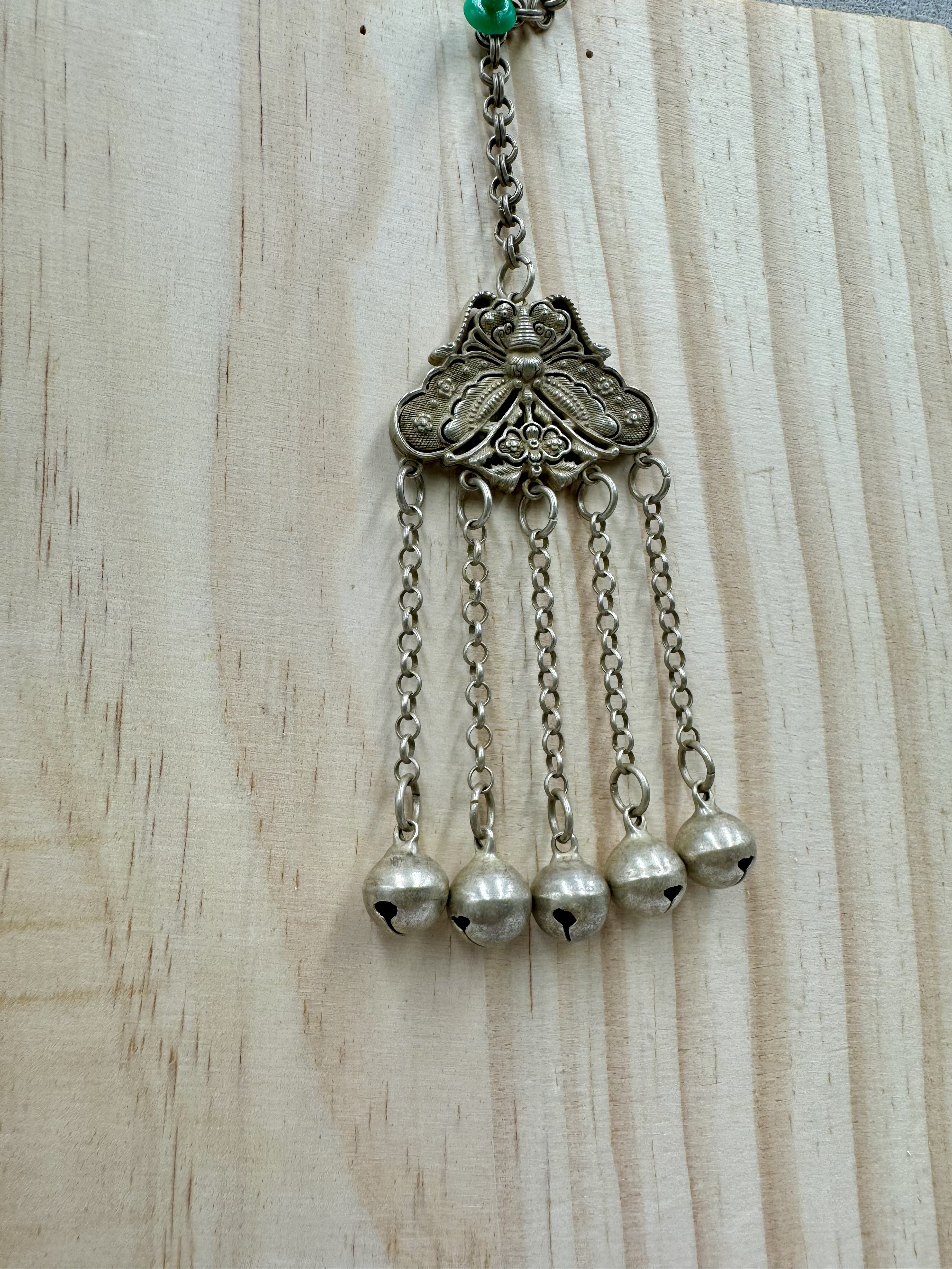 No.09藏銀蝴蝶鈴鐺墜飾20cm