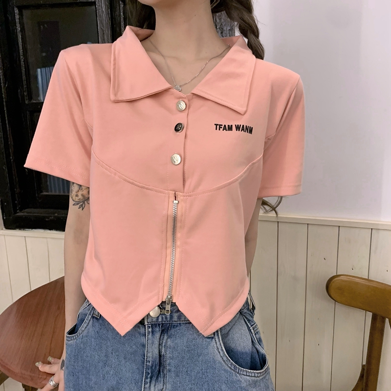 Women's Short Sleeve Shirt (Color: Pink) (Size: S-XL) (Contact customer service to confirm the shipping size after placing the order)