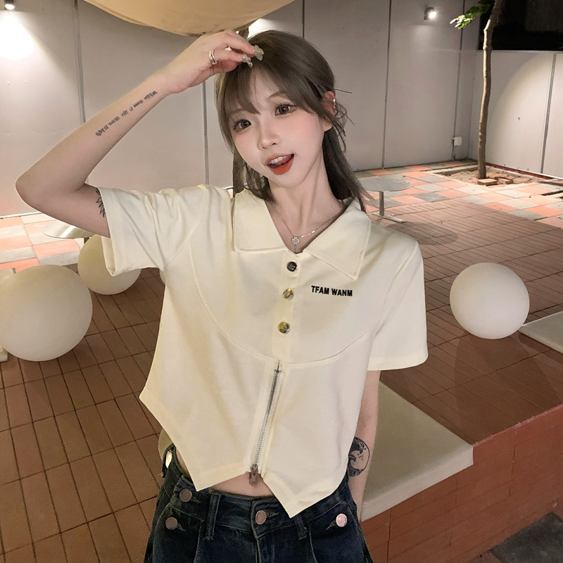 Women's Short Sleeve Shirt (Color: Apricot) (Size: S-XL) (Contact customer service to confirm the shipping size after placing an order)