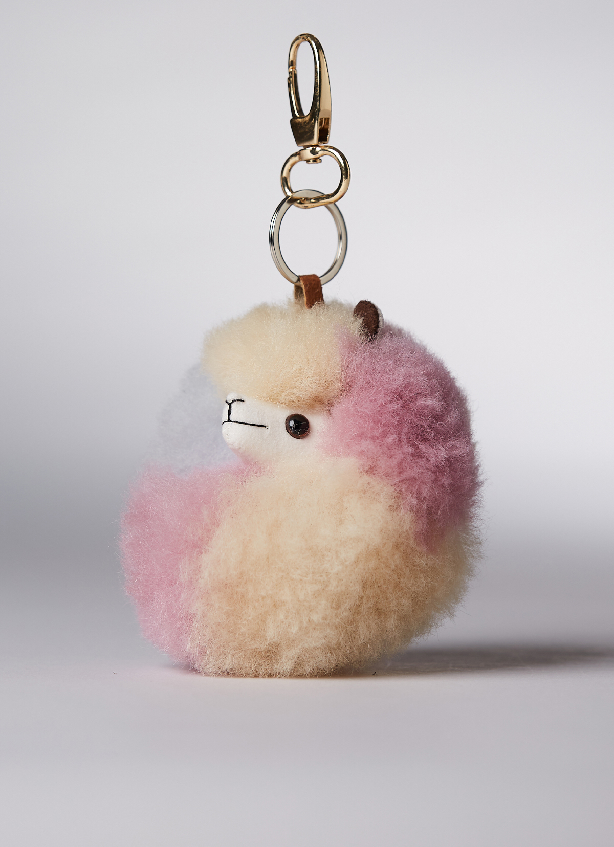 ST.MALO 秘魯工匠手工羊駝毛紫色狂想曲羊駝鑰匙圈10cm-2481UH-克頓花園