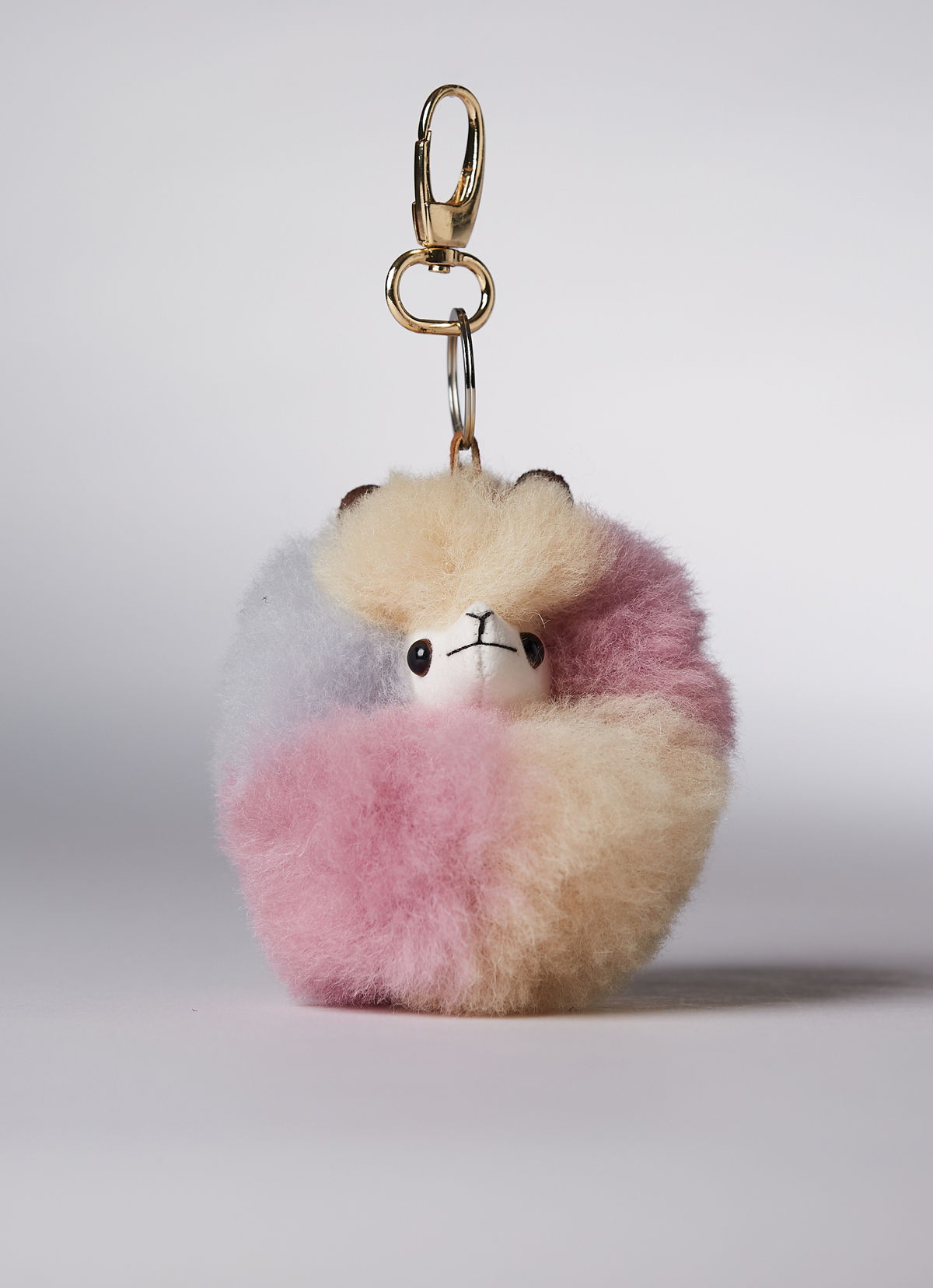 ST.MALO 秘魯工匠手工羊駝毛紫色狂想曲羊駝鑰匙圈10cm-2481UH-克頓花園