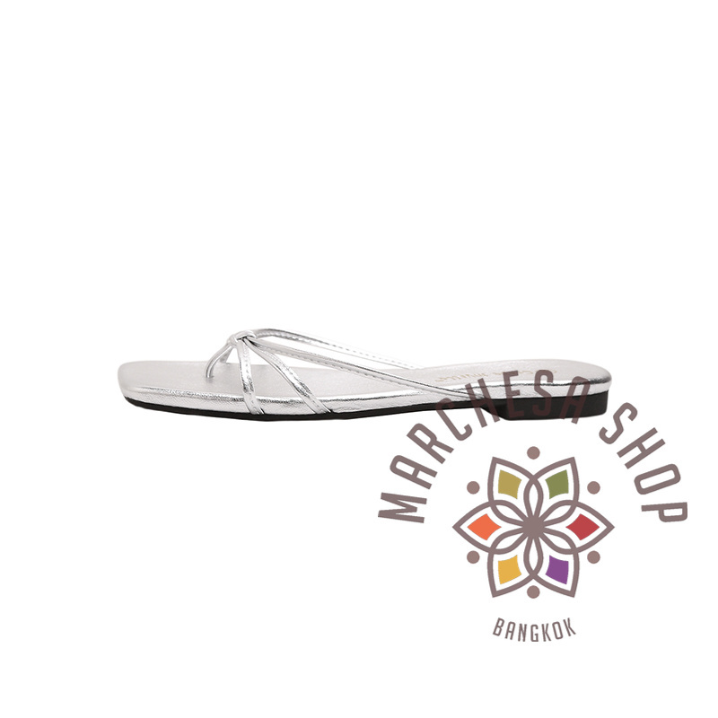 S3136 - 牛皮幼搭帶人字平底/低踭涼鞋 (兩種高度)