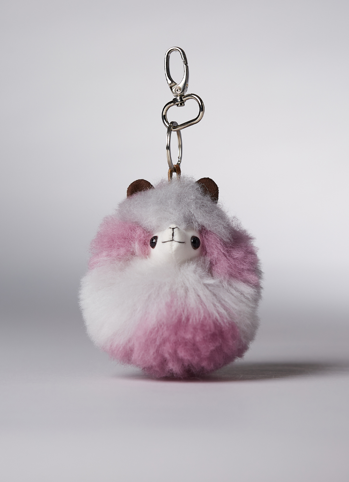 ST.MALO 秘魯工匠手工羊駝毛紫色狂想曲羊駝鑰匙圈10cm-2481UH-煙燻玫瑰