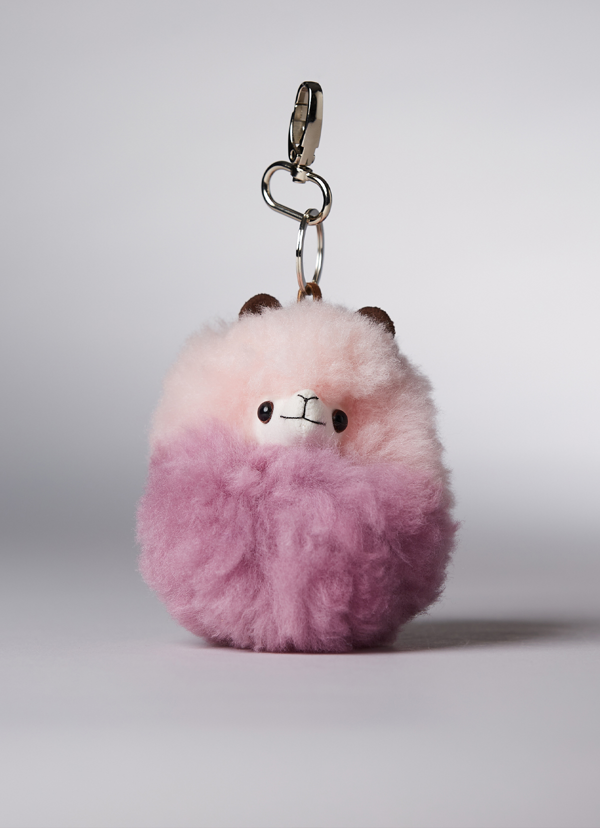 ST.MALO 秘魯工匠手工羊駝毛紫色狂想曲羊駝鑰匙圈10cm-2481UH-薰衣草粉