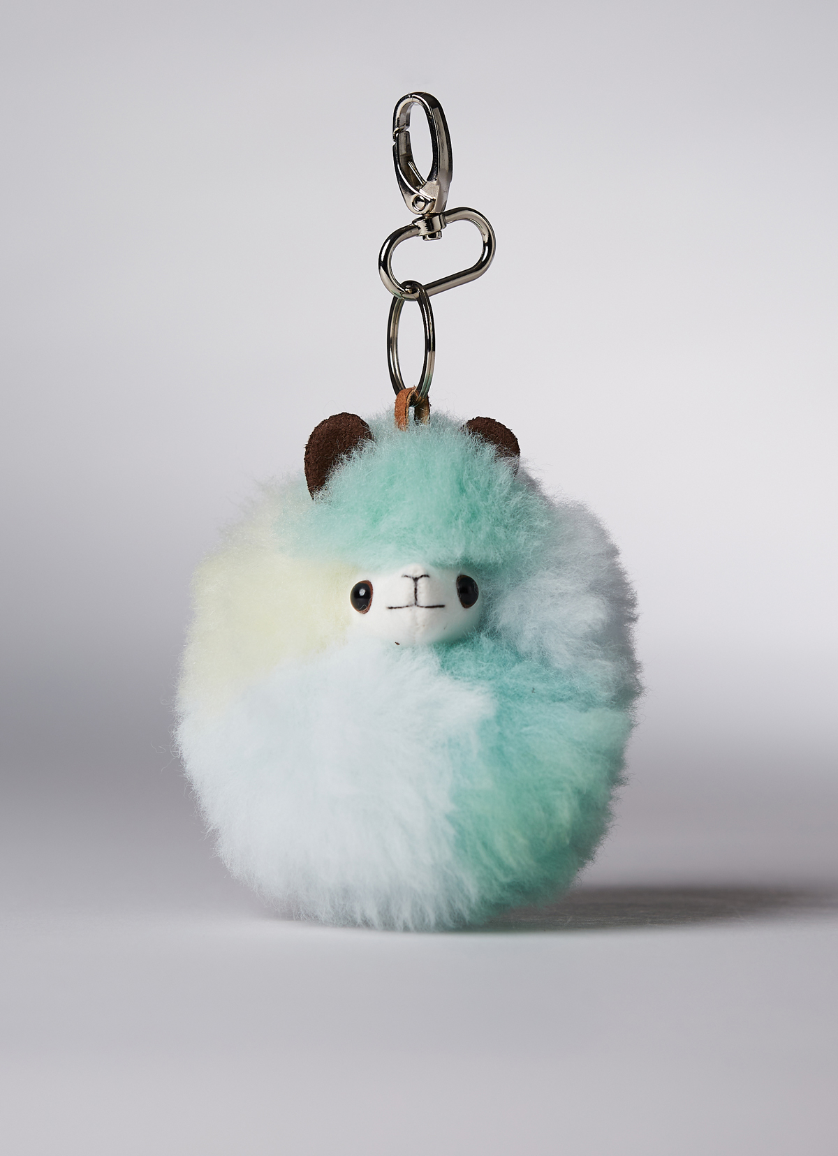 ST.MALO 秘魯工匠手工原生羊駝毛幻彩羊駝鑰匙圈10cm-2386UH-幻日叢林