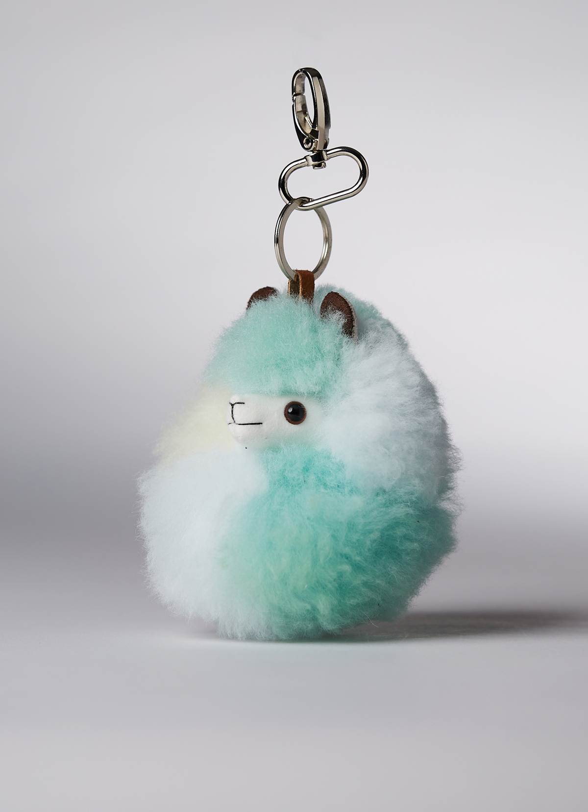 ST.MALO 秘魯工匠手工原生羊駝毛幻彩羊駝鑰匙圈10cm-2386UH-幻日叢林