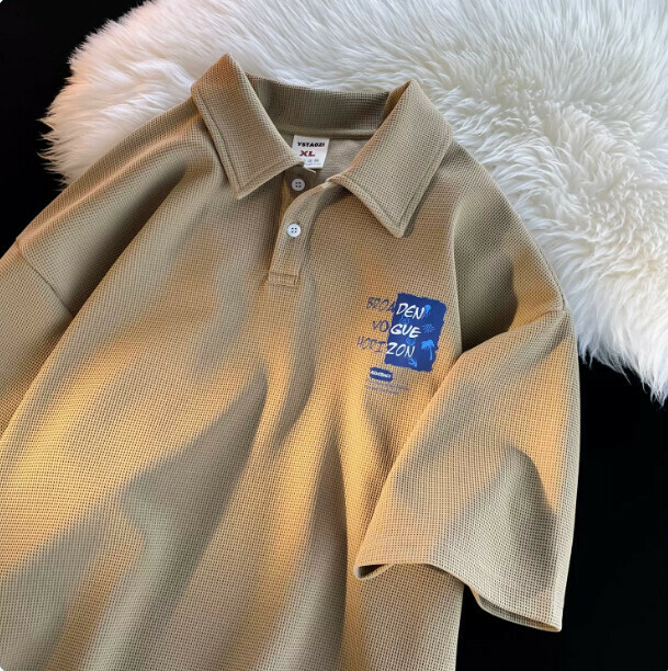 熱推貼標短袖（卡其色M-2XL）（（下單后聯繫客服確認發貨尺碼）