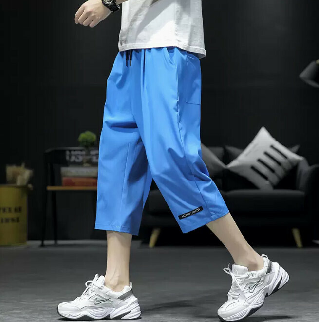 Quick-drying cropped pants (royal blue M-5XL) (contact customer service to confirm the shipping size after placing an order)】