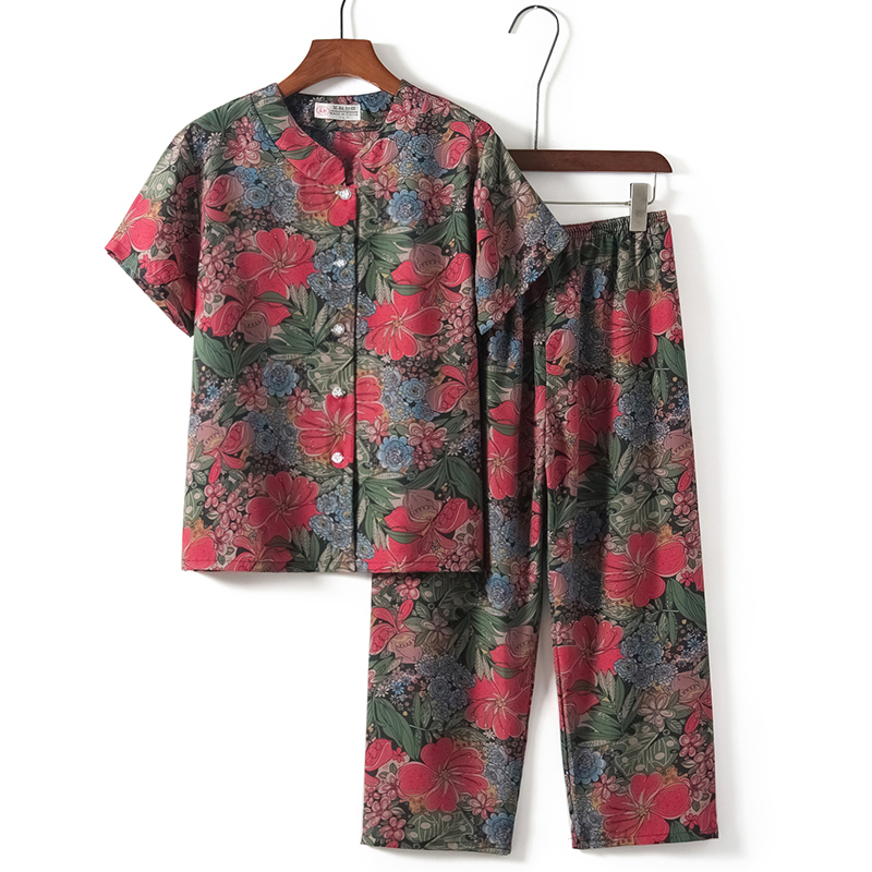 熱推老年人短袖套裝( L-3XL碼 4號色）【下單後請聯絡客服確認發貨尺碼】