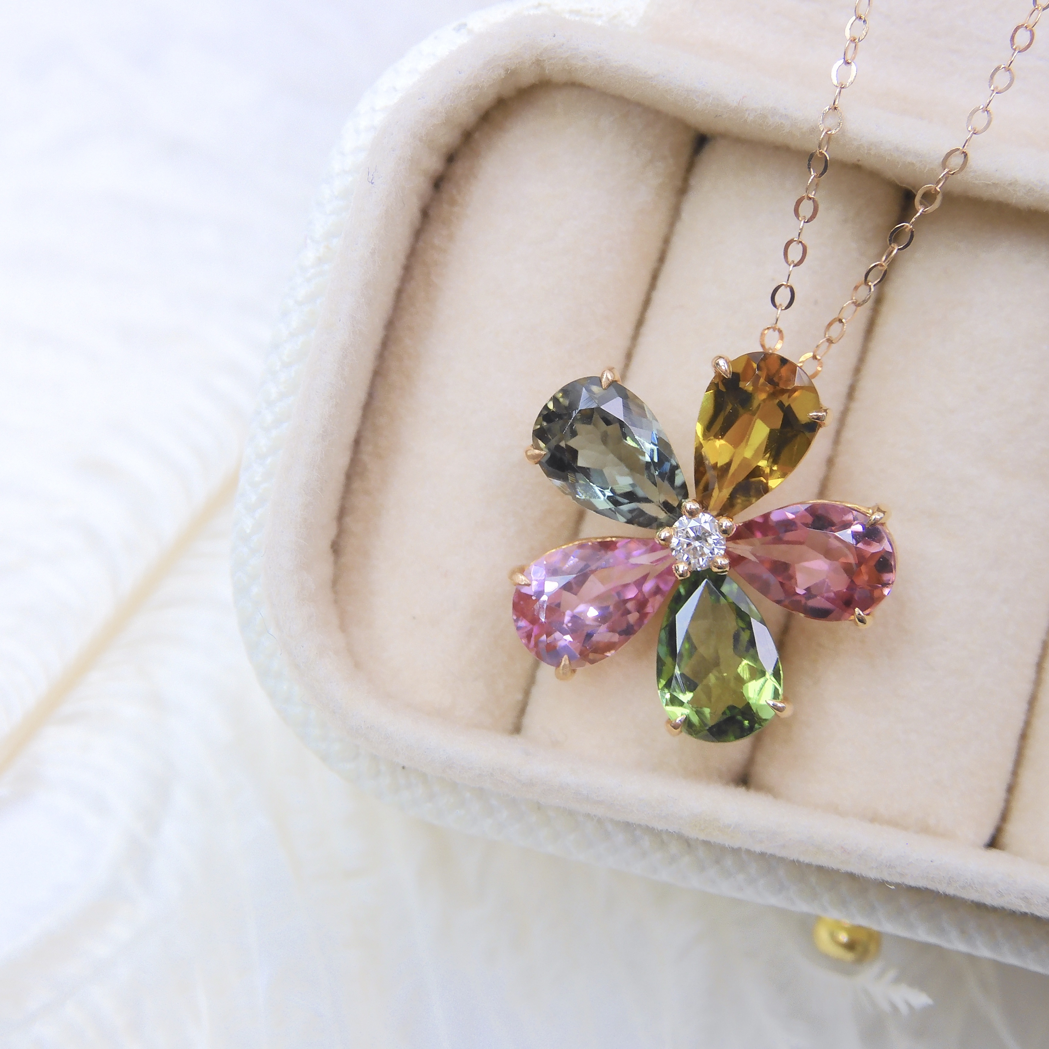 18K金 3.85ct 碧璽項鏈