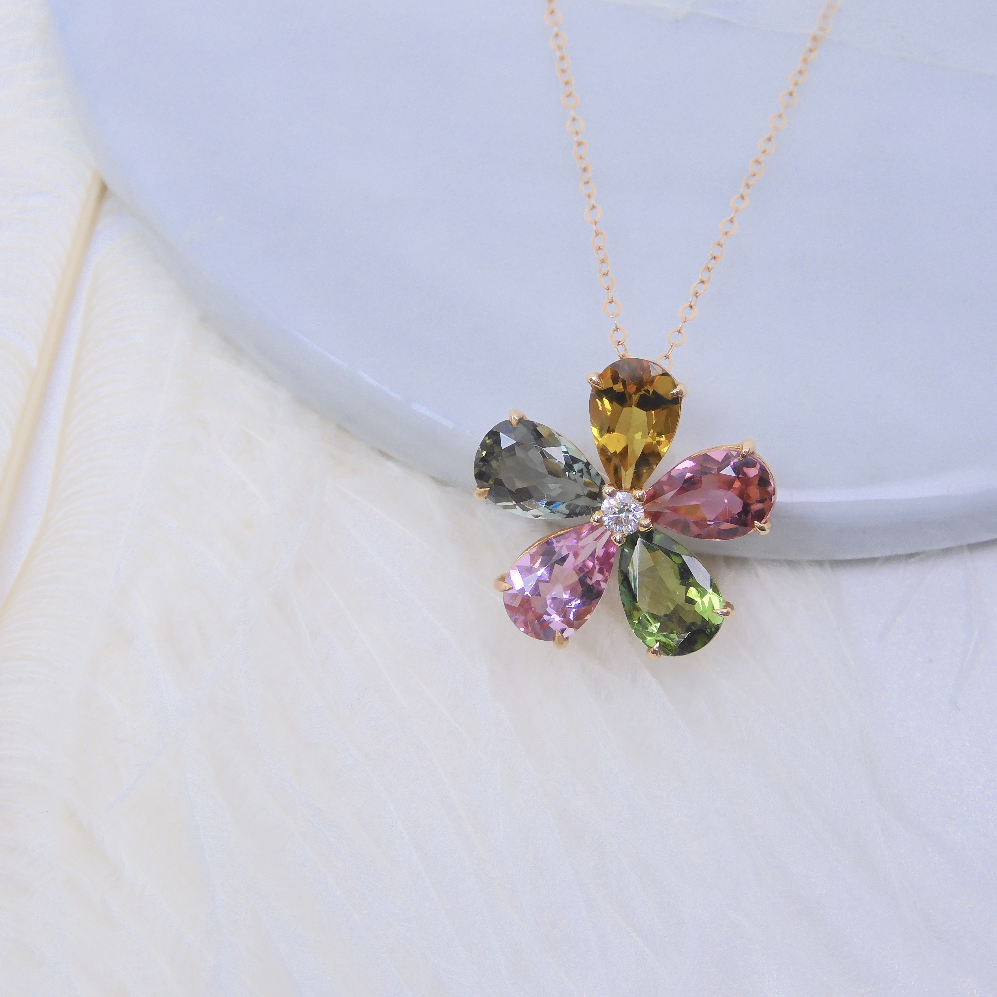 18K金 3.85ct 碧璽項鏈