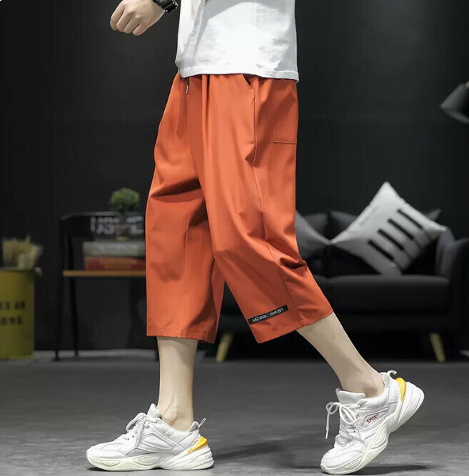 Quick-drying cropped pants (burgundy M-5XL) (contact customer service to confirm the shipping size after placing an order)】