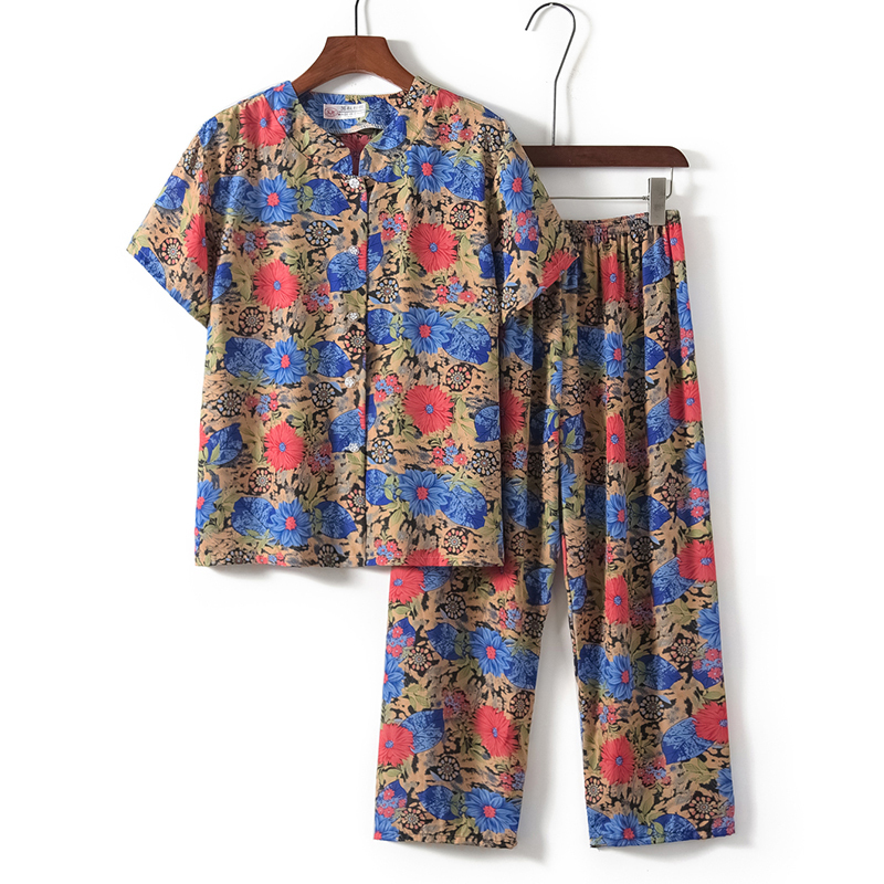 熱推老年人短袖套裝( L-3XL碼 28號色）【下單後請聯絡客服確認發貨尺碼】