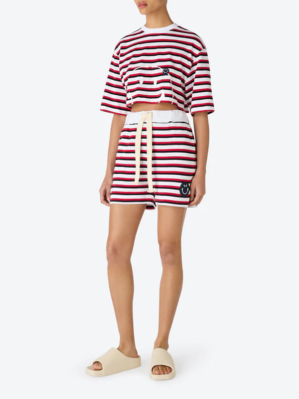 Joshua Sanders 微笑圓領橫條紋短版T