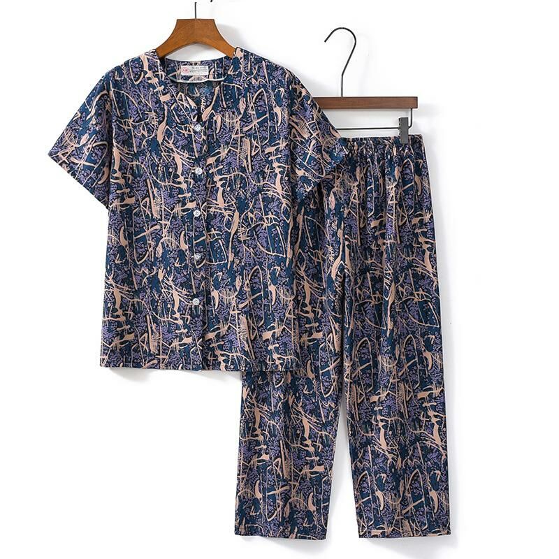 熱推老年人短袖套裝( L-3XL碼 34號色）【下單後請聯絡客服確認發貨尺碼】