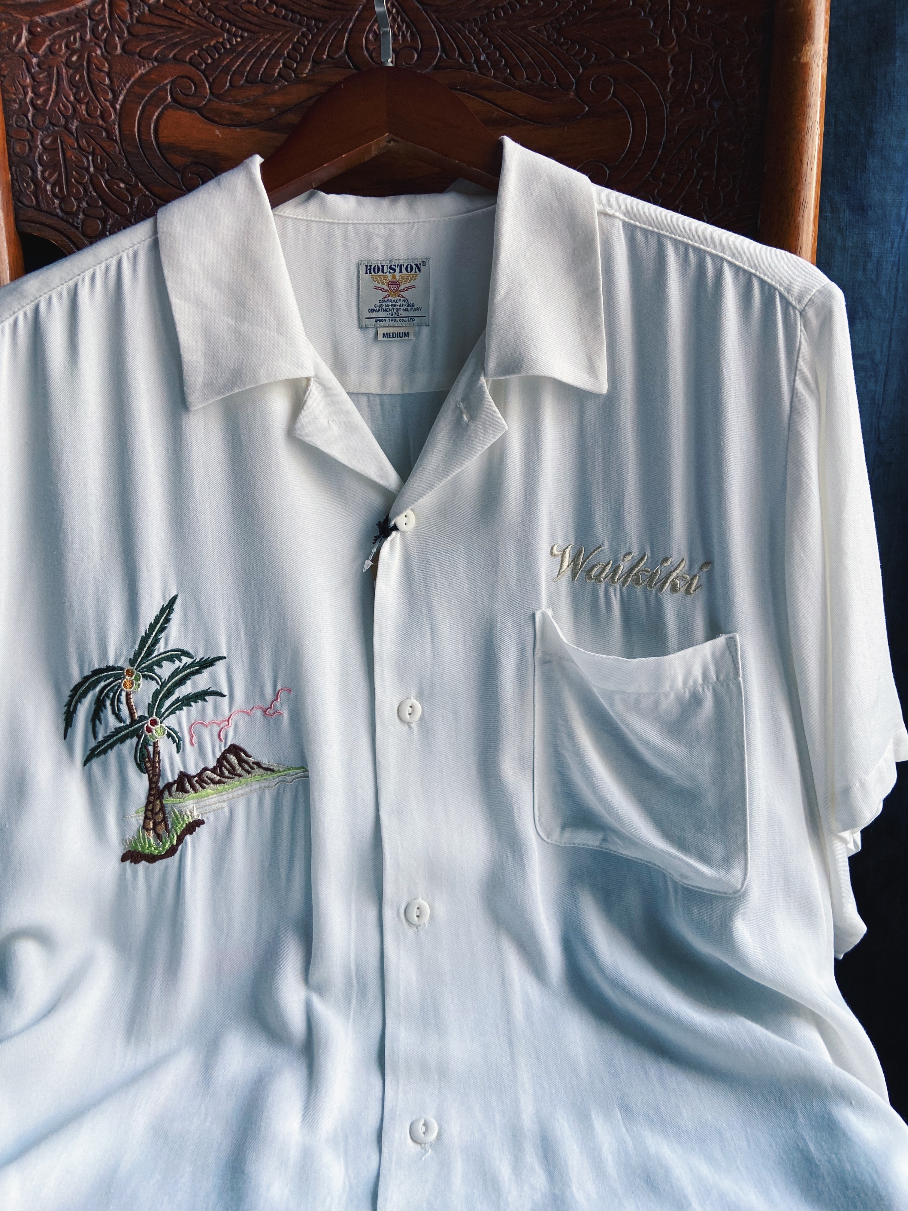 HOUSTON Aloha shirts-Wakiki / 日本HOUSTON新品 夏威夷刺繡襯衫-火奴魯魯