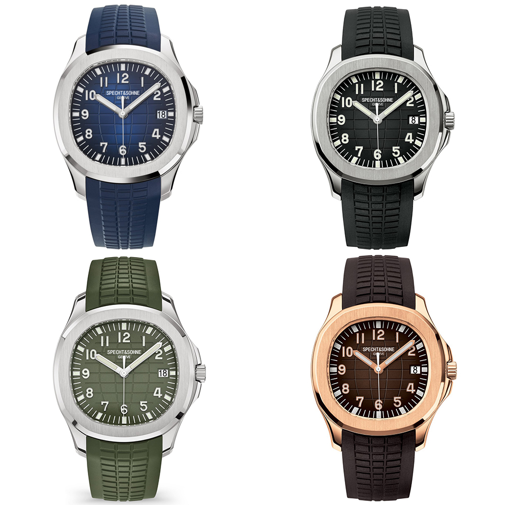 (預購)【SPECHT&SOHNE 施沛索恩】手雷系列 SP0008 星辰8215機芯 紅寶石軸承 矽膠錶帶 機械錶 手錶
