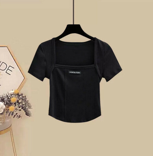 Women's T-Shirt#Single Piece (Black) (M-4XL) (Contact customer service to confirm size after placing an order) 
