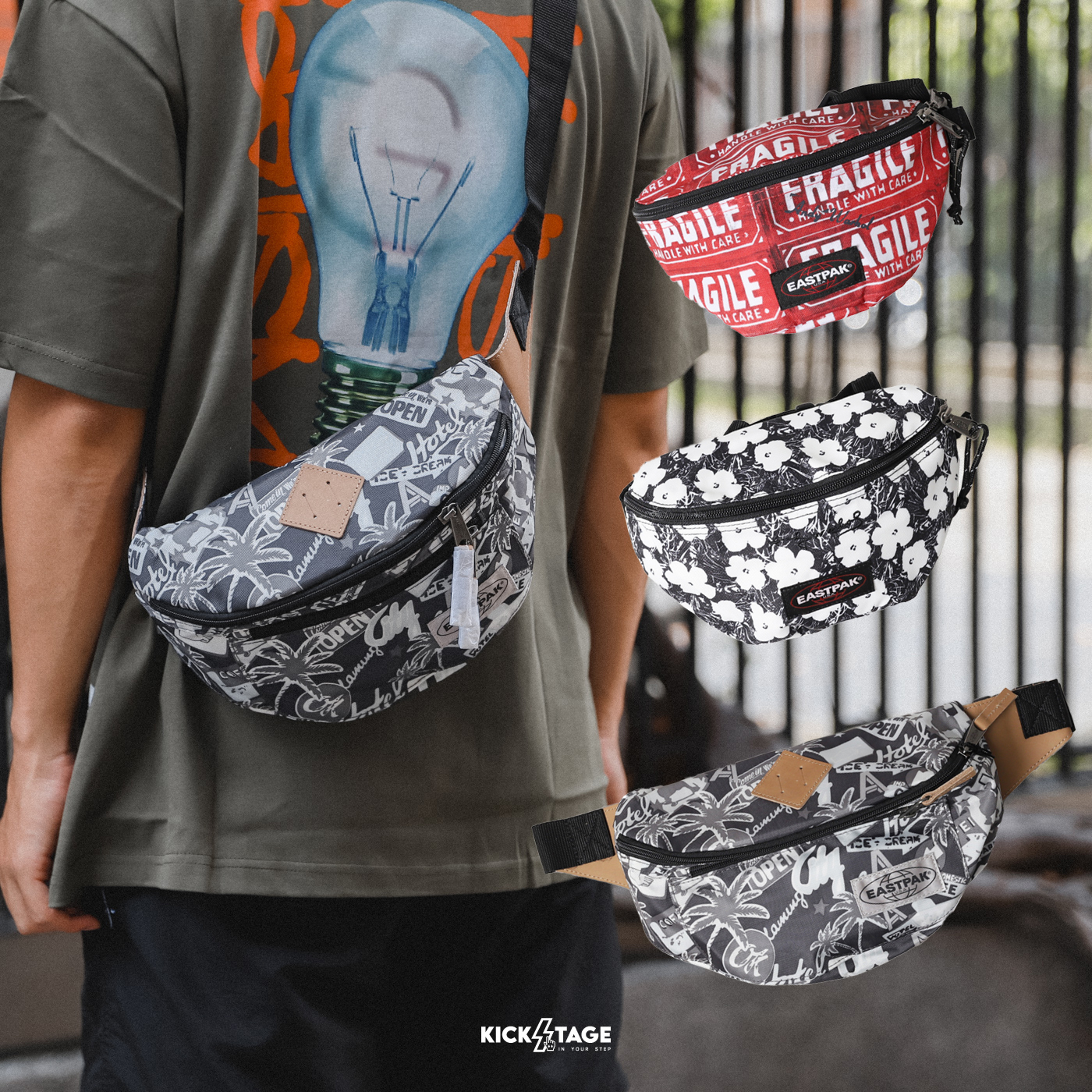 [特價售出無退換] EASTPAK SHOULDER BUM BAG 三色 2L 3.6L 輕巧 雙夾層 斜背包 腰包【4781】【4782】【4791】25SALE