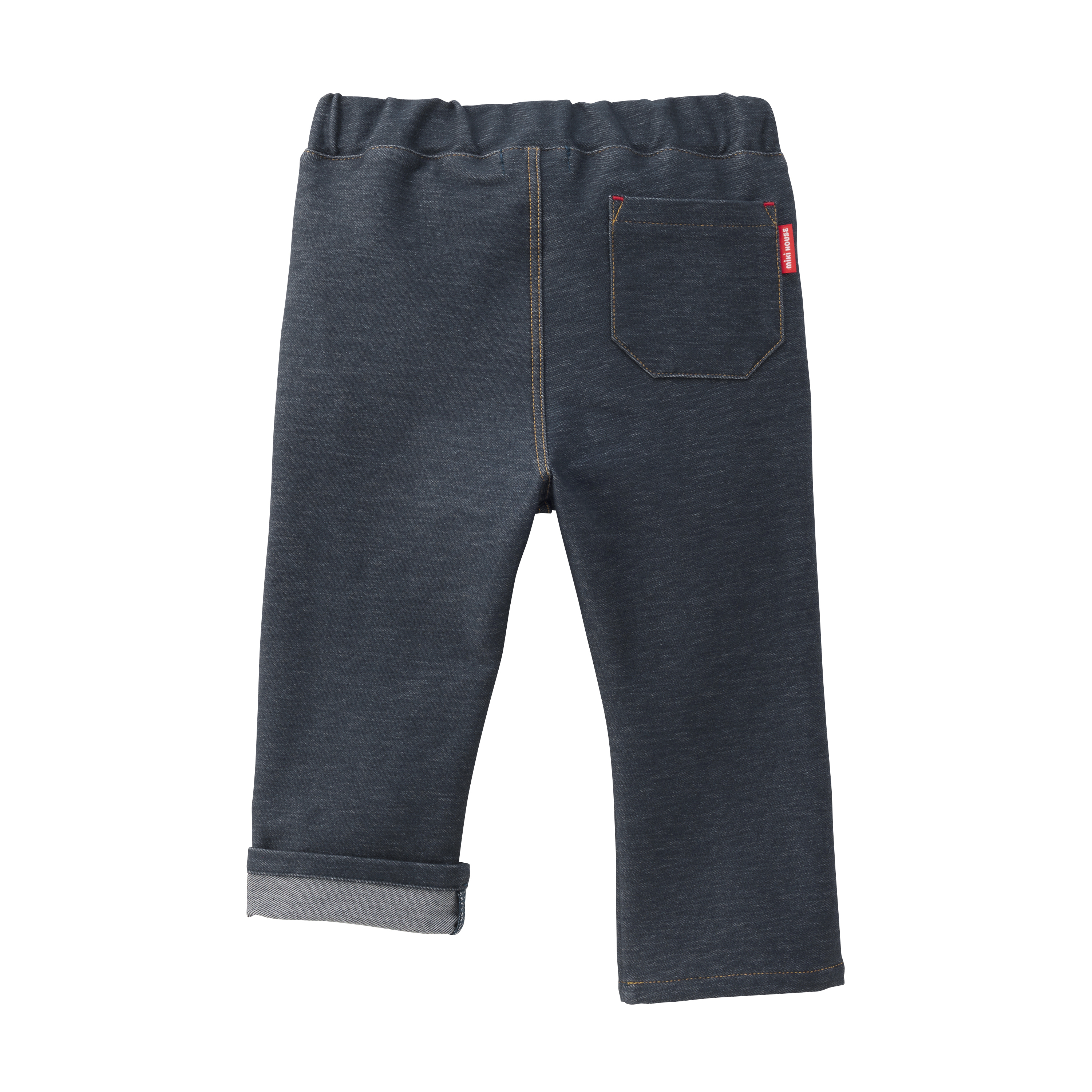 MH 牛仔布小熊圖案長褲