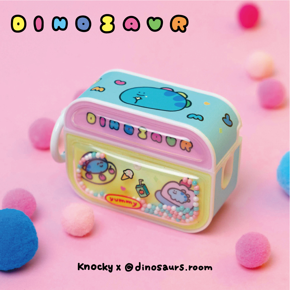 【Knocky x 恐龍的房間】『恐龍肚子餓』AirPods(Pro)系列 流沙珠珠保護殼