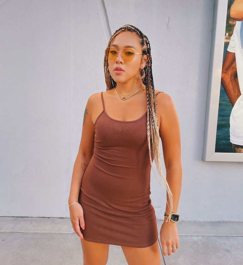 美式卡其細肩洋裝