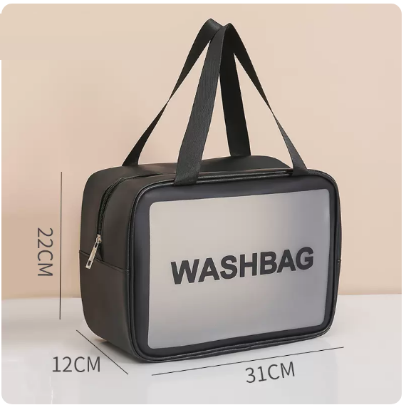 Popular waterproof translucent supplies storage bag (elegant black large size)