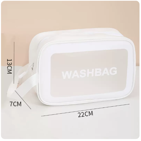 Popular waterproof translucent supplies storage bag (ivory white small size)