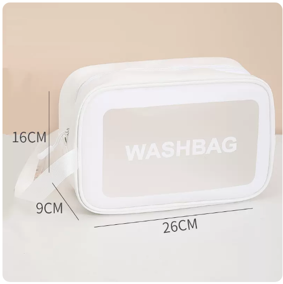 Popular waterproof translucent supplies storage bag (medium ivory white)