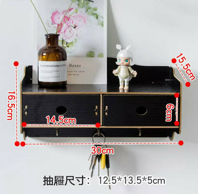 新款掛架（短款兩抽屜 黑色）
