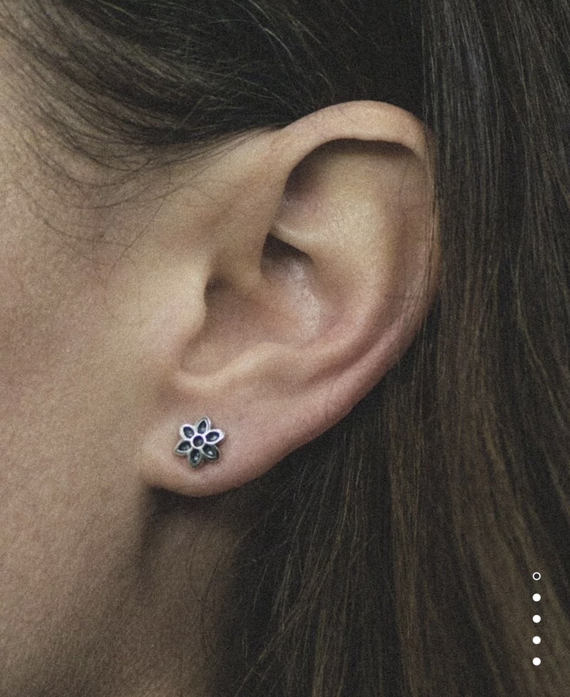 Cut Out Rosette Earring, Sterling