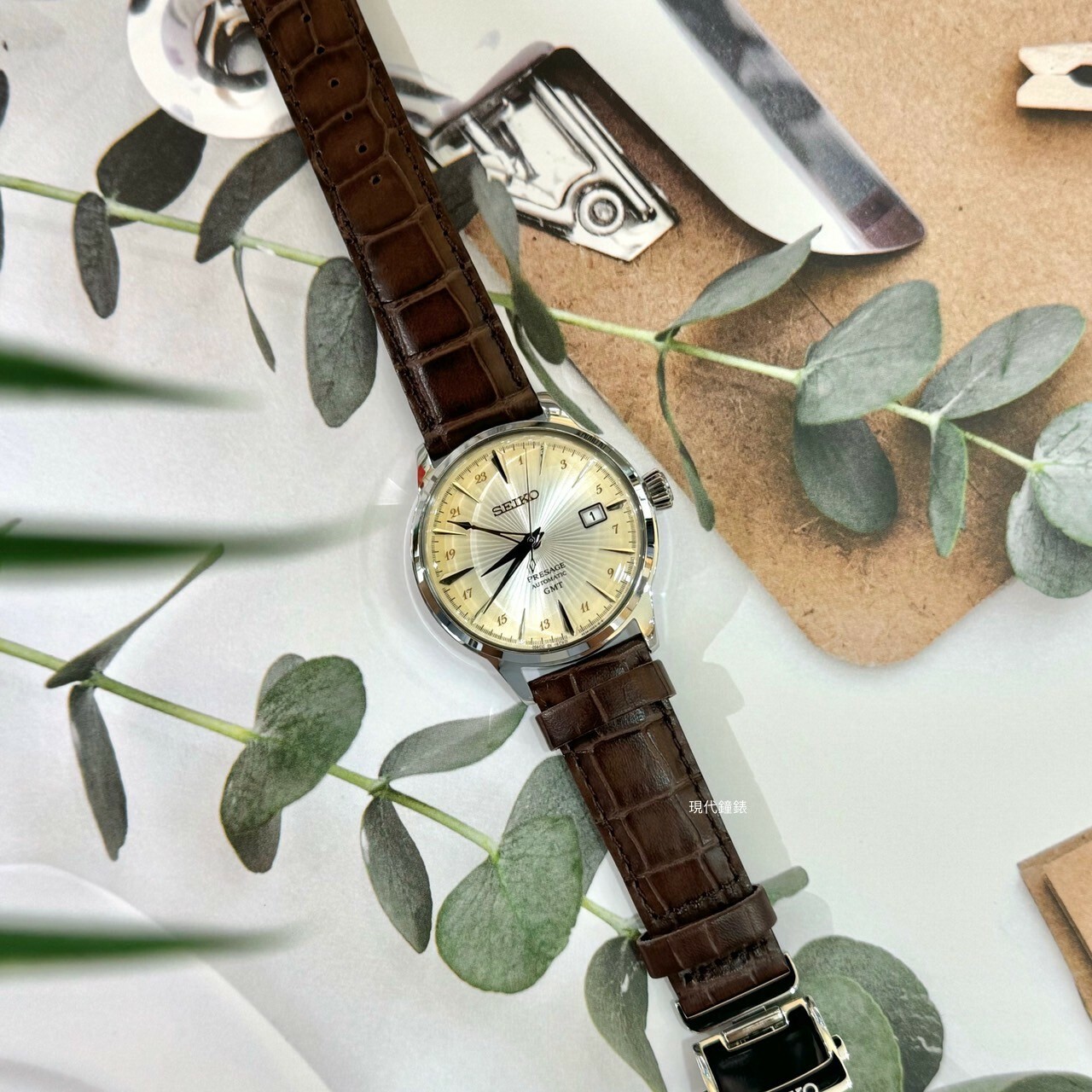 【SEIKO 精工】Presage‘Acacia’雞尾酒 GMT機械錶 4R34-00J0J 40.5mm 現代鐘錶