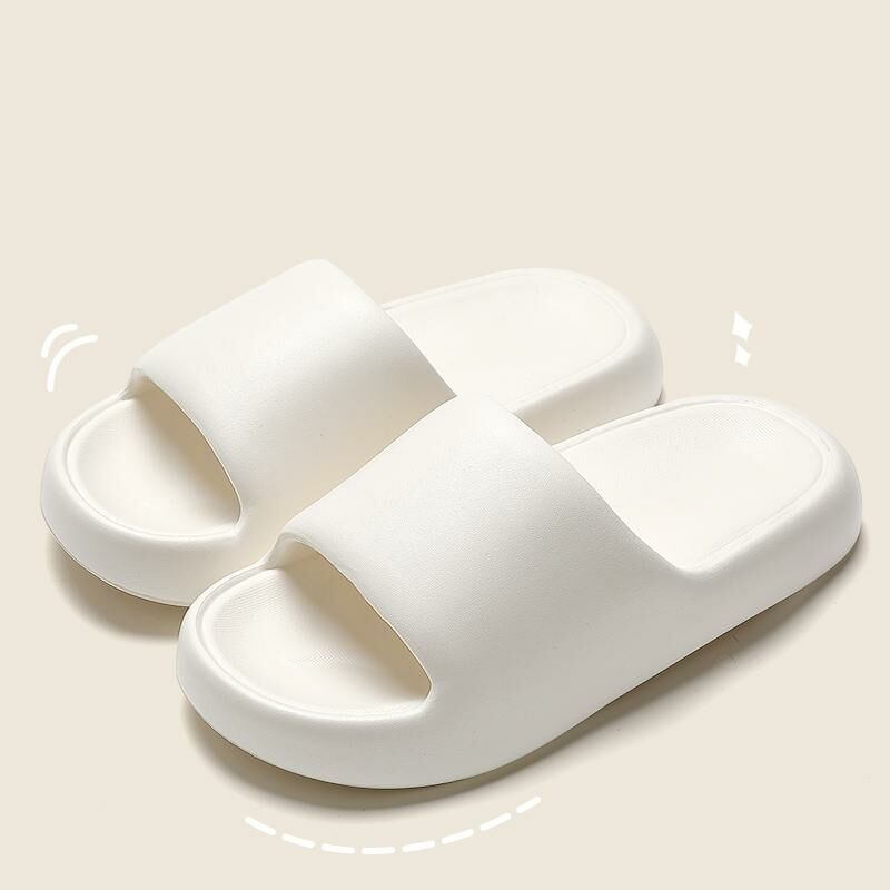 Home non-slip soft-soled slippers (size 36-41 white) [Please contact customer service to confirm the shipping size after placing an order]]