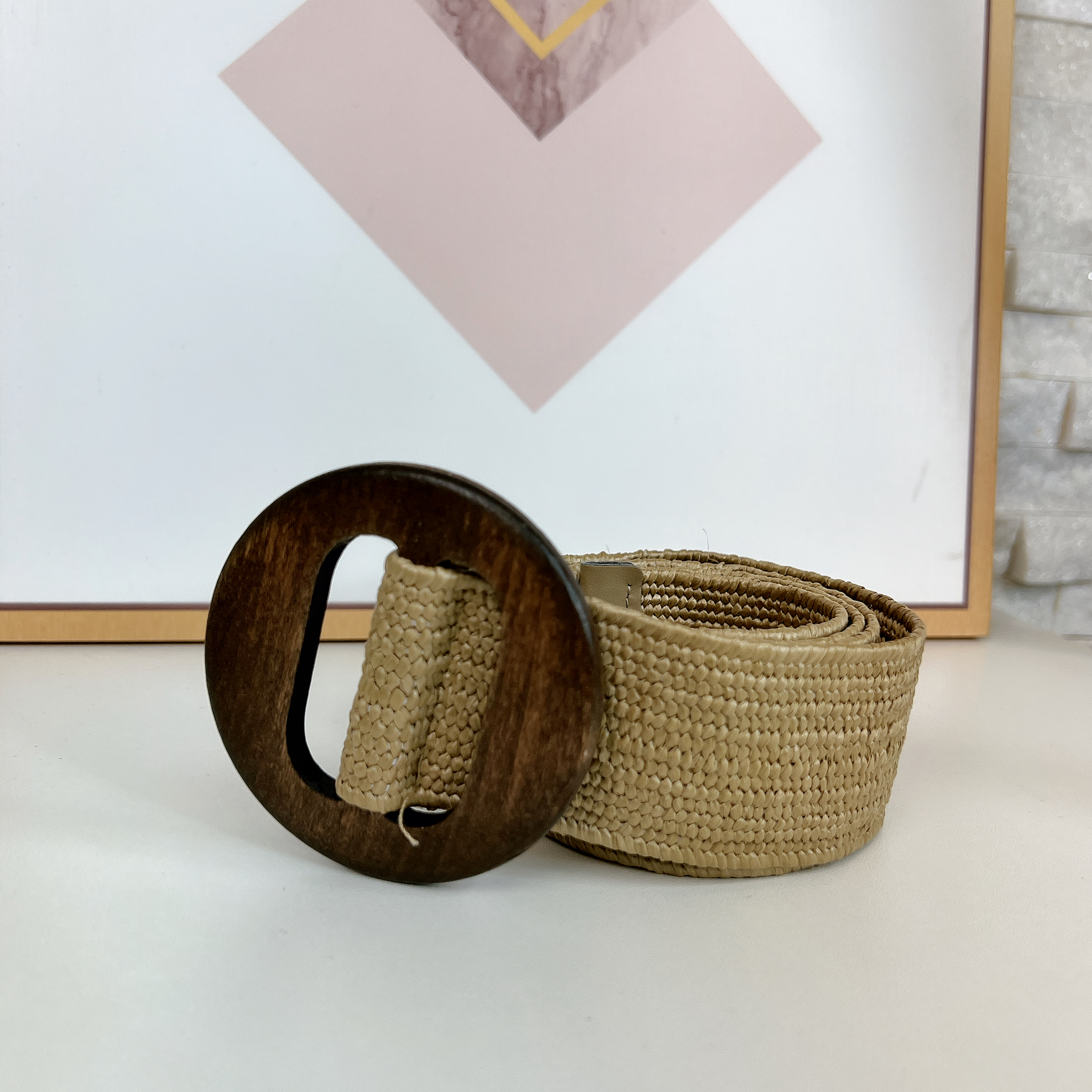 t18 編織木環腰帶 (長93cm闊5cm)