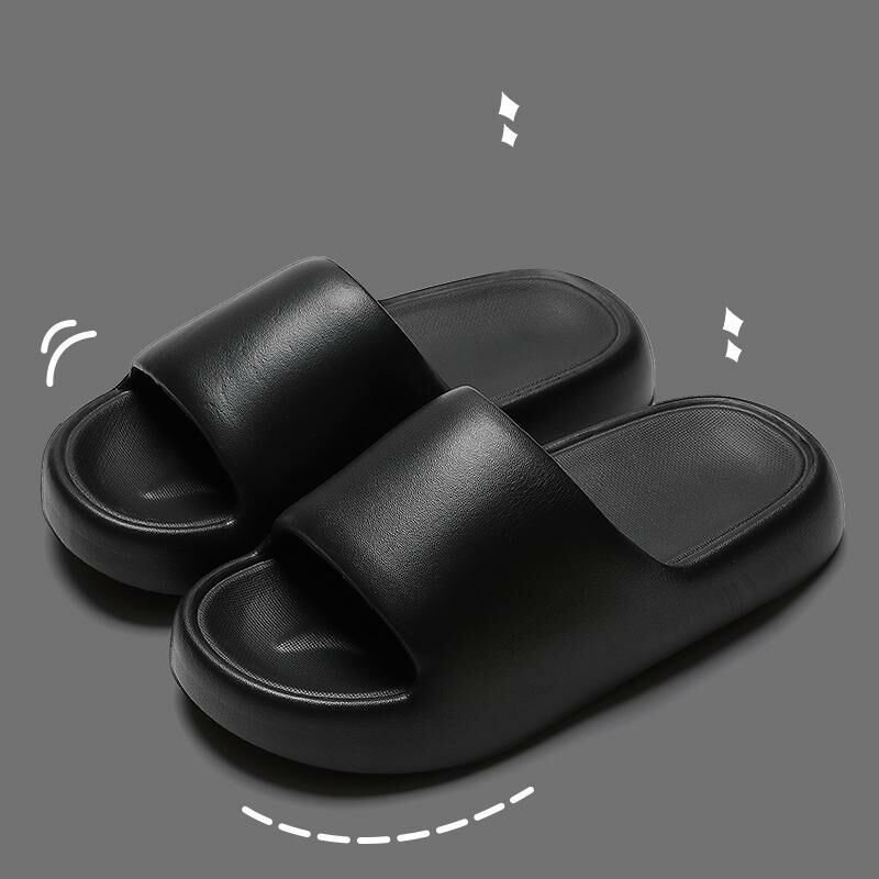 Home non-slip soft-soled slippers (size 36-41 black) [Please contact customer service to confirm the shipping size after placing an order]]
