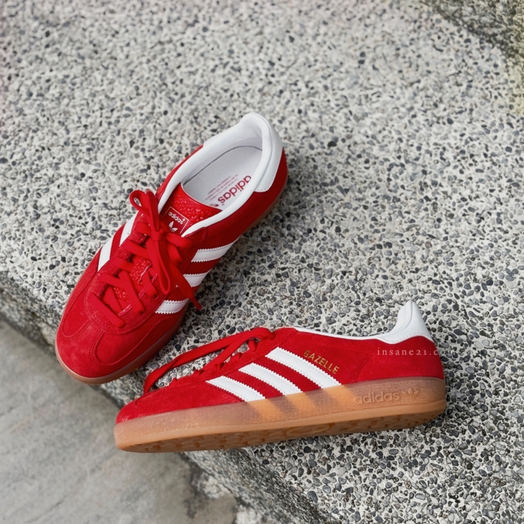 ADIDAS GAZELLE INDOOR 鮮紅 麂皮 膠底 休閒鞋 男女鞋 JI2063