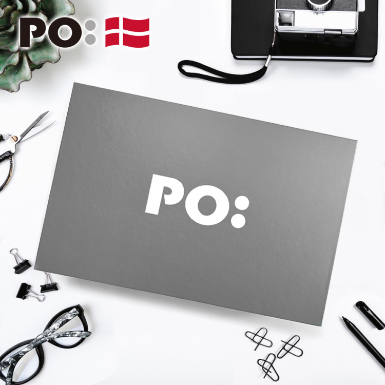 PO: 丹麥PO禮物盒-小磁吸(灰)(珍珠棉二件組-手沖壺/咖啡杯240ml)