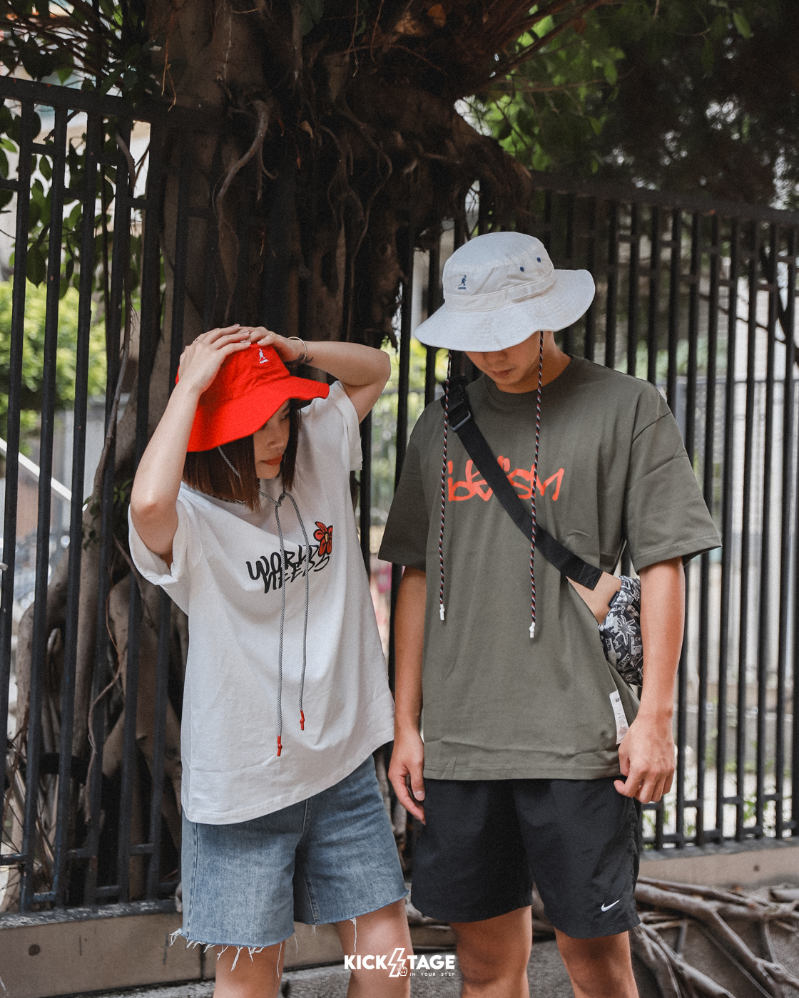 **特價商品無退換**KANGOL UTILITY CORDS JUNGLE 白色 紅色 深藍 英國 袋鼠 撞色線繩 漁夫帽 登山帽【W21S5302】