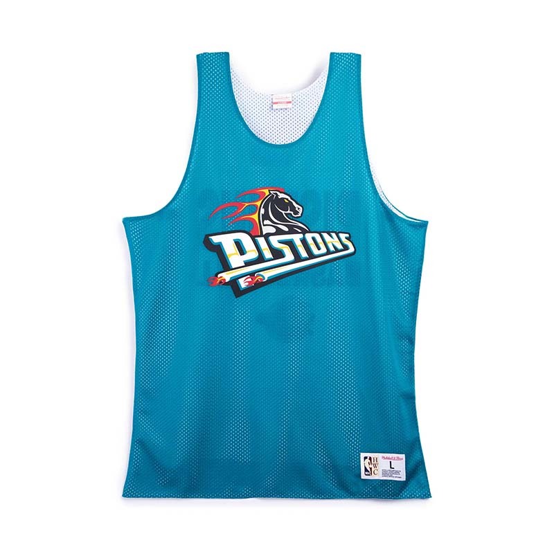 Mitchell & Ness NBA Vintage Logo Mesh Practice Tank 雙面練習球衣 活塞 綠 MN24ART01DP [台灣現貨]