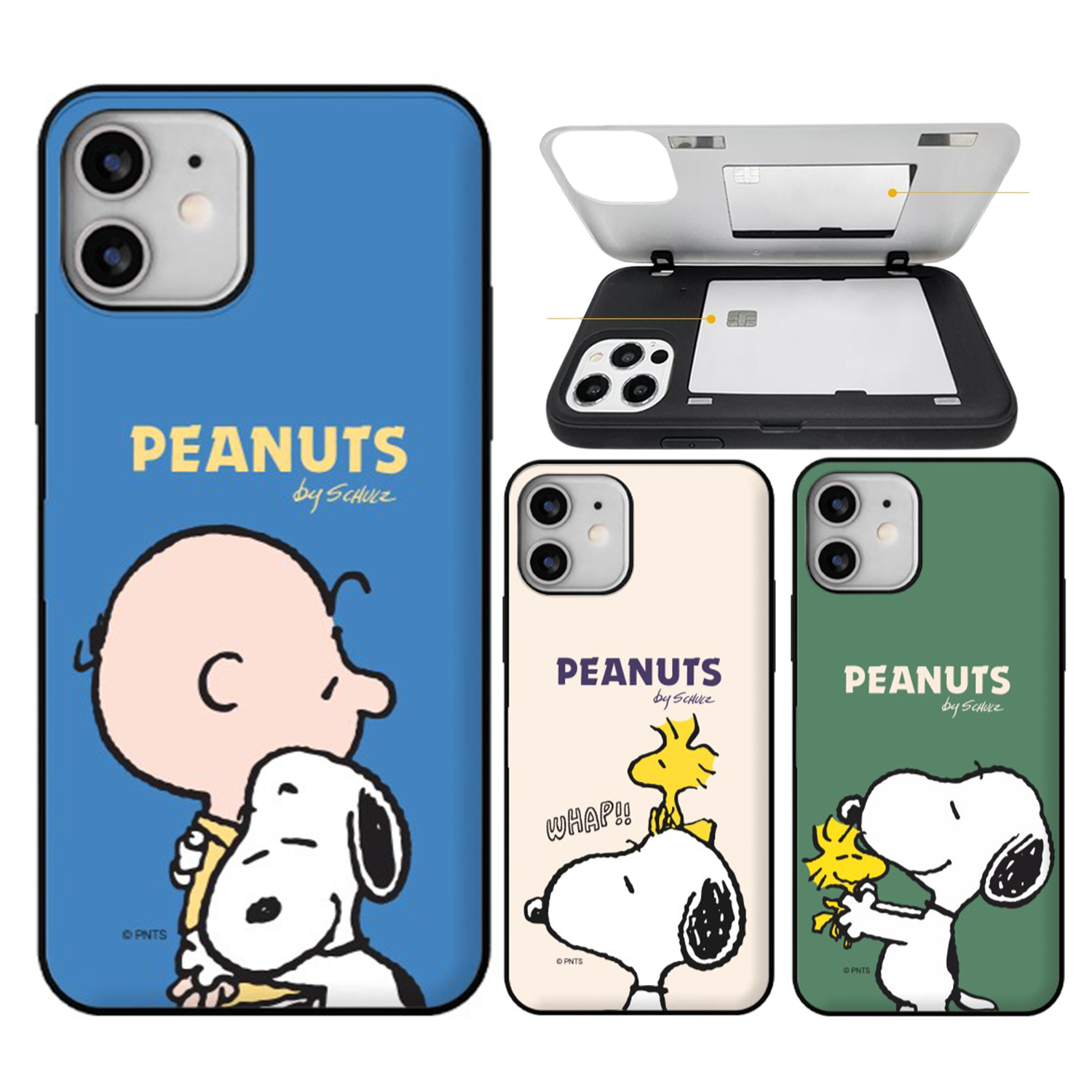 Snoopy - Door Card Case - 翻蓋卡槽手機保護殼 TY