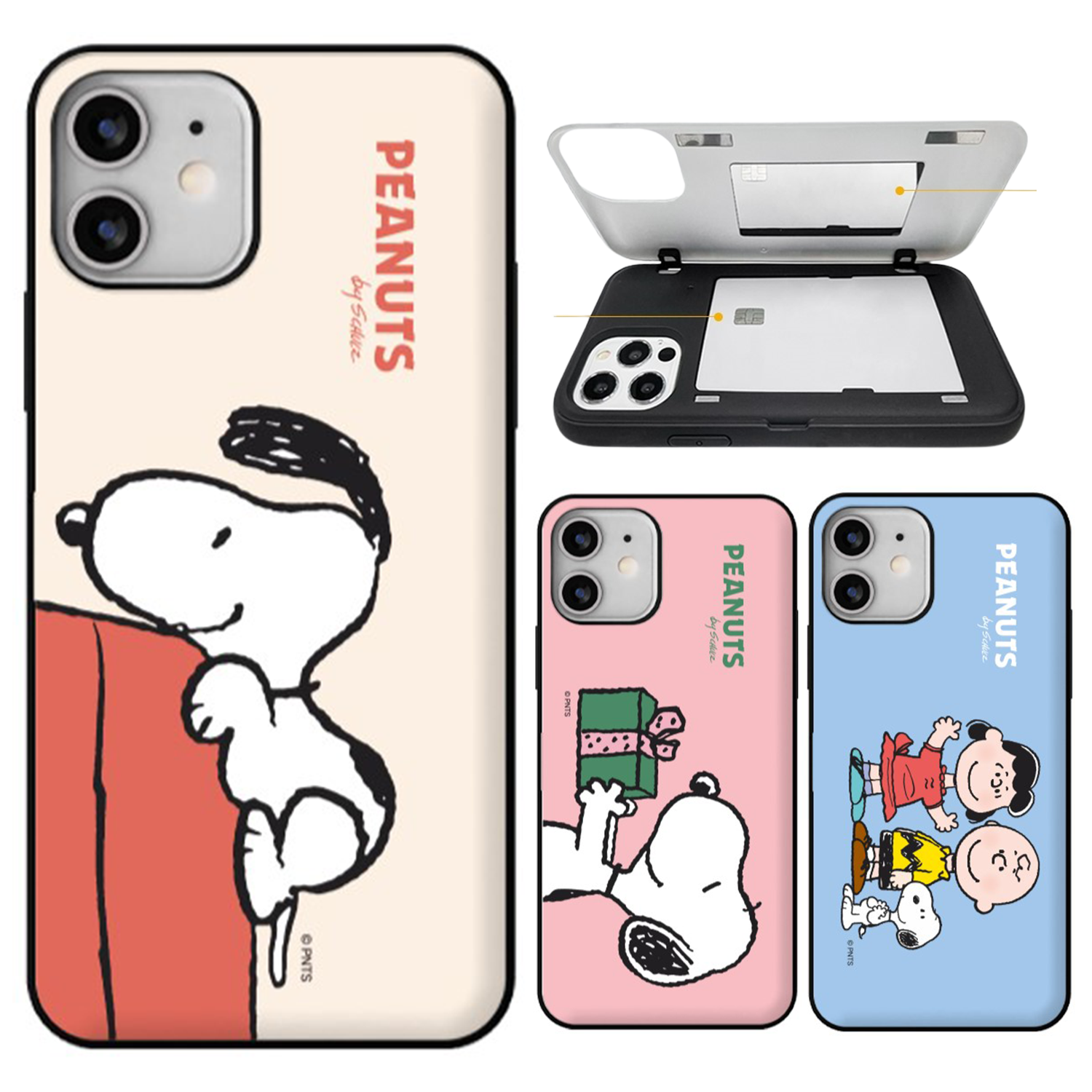 Snoopy - Door Card Case - 翻蓋卡槽手機保護殼 TY