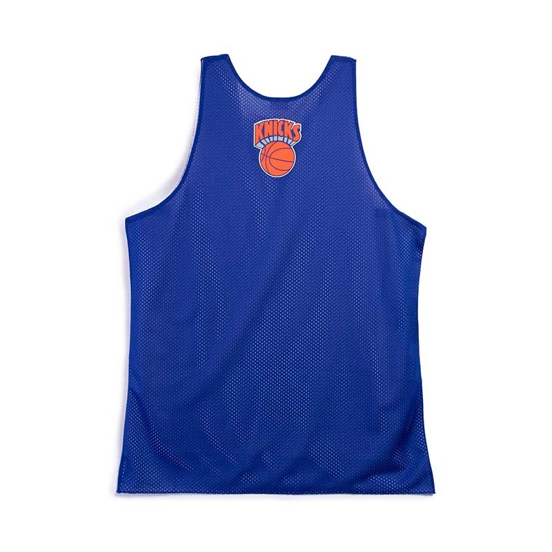 Mitchell & Ness NBA Vintage Logo Mesh Practice Tank 雙面練習球衣 尼克 藍 MN24ART01NYK [台灣現貨]