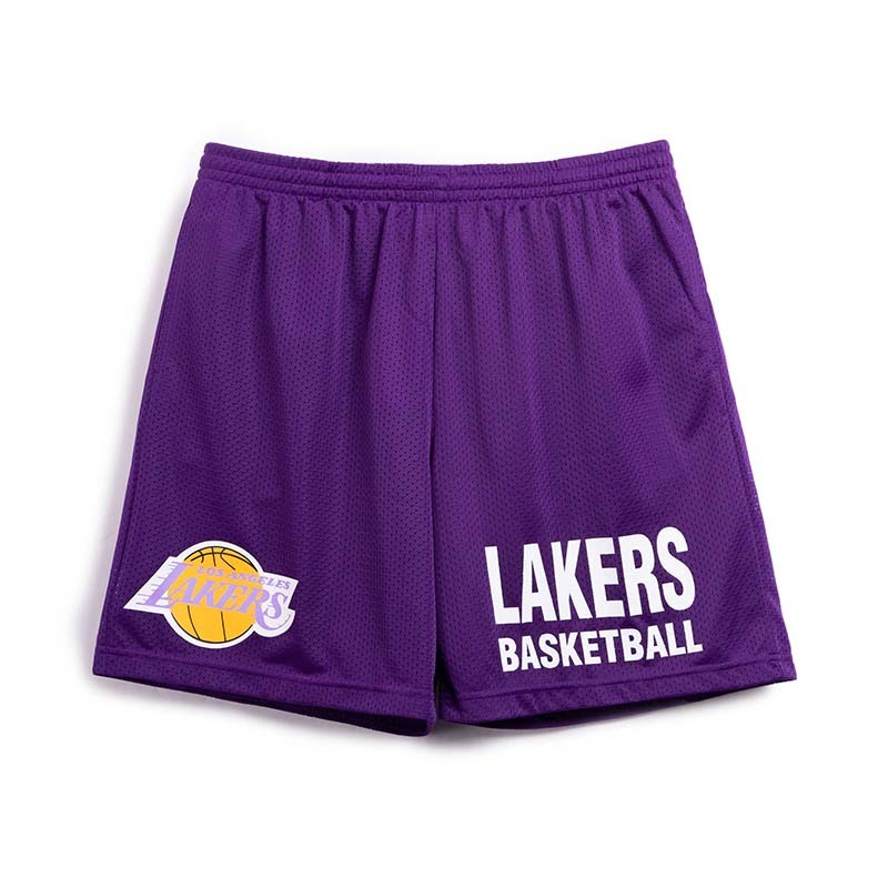 Mitchell & Ness NBA Gameday Mesh Shorts 練習球褲 湖人 紫 MN24ASH01LAL [台灣現貨]