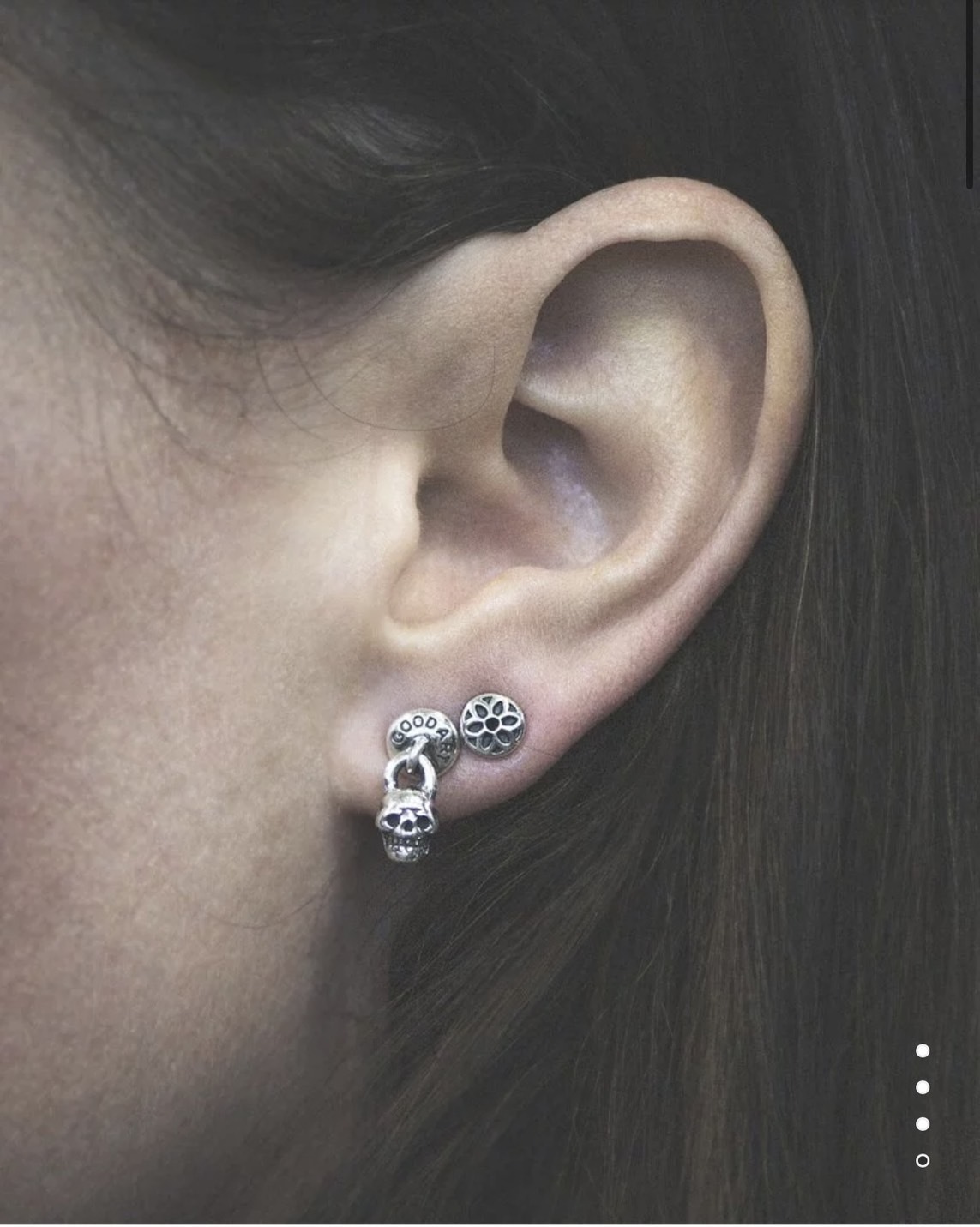 Rosette Stud Earring, Sterling