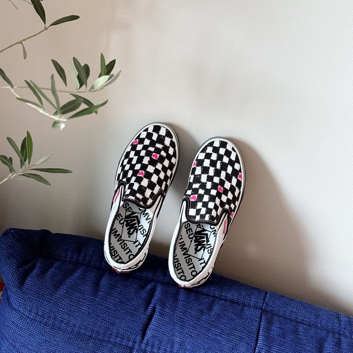 Vans Slip-On 日本新發售 愛心 藝術家 棋盤格 黑色 男女 懶人鞋 VN000CT5BPA